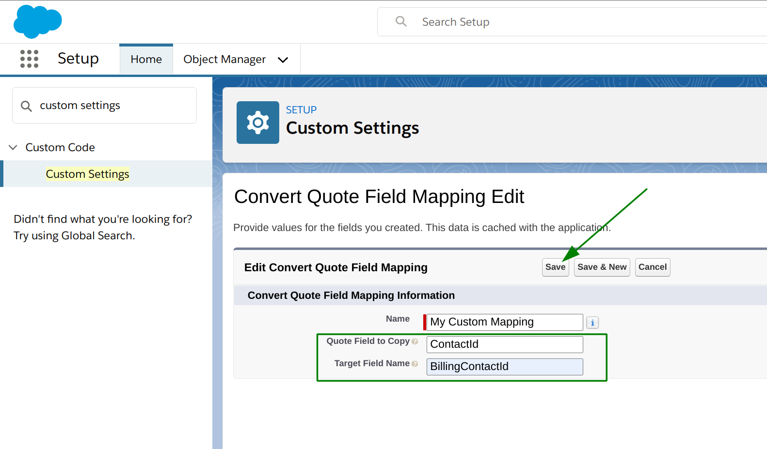 locate status field